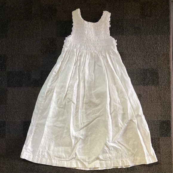 Vintage Rosetta Millington Girls Natural Linen Maxi Dress 4T 90's Y2K - Picture 3 of 9